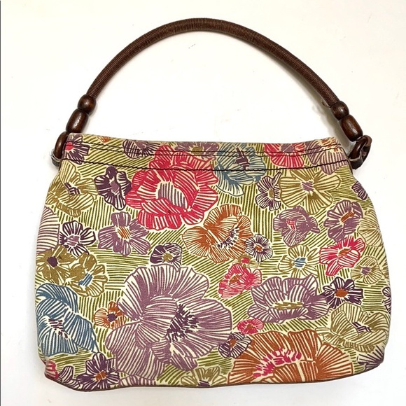 Fossil Handbags - Fossil Floral Canvas Shoulder Bag